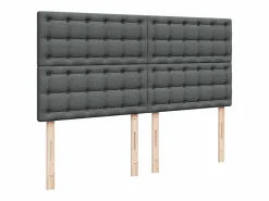 Clearance Cama box spring con colchón tela oscuro 180x200 cm Base De Cama De Láminas|Somier - 180X200Cm