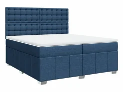 Clicnbuy Cama box spring con colchón tela 200x200 cm