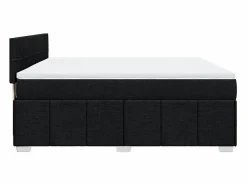 Hot Clicnbuy Cama box spring con colchón tela 180x200 cm Negro