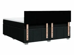 Hot Clicnbuy Cama box spring con colchón tela 180x200 cm Negro