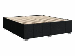 Hot Clicnbuy Cama box spring con colchón tela 180x200 cm Negro