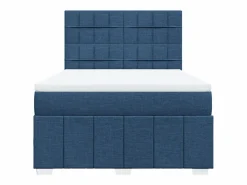 Sale Clicnbuy Cama box spring con colchón tela 160x200 cm Azul
