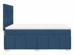 Sale Clicnbuy Cama box spring con colchón tela 160x200 cm Azul