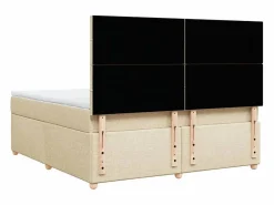 Clicnbuy Cama box spring con colchón tela color 180x200 cm