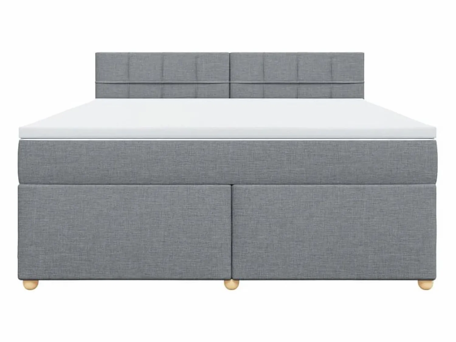 Discount Clicnbuy Cama box spring con colchón tela claro 180x200 cm Gris