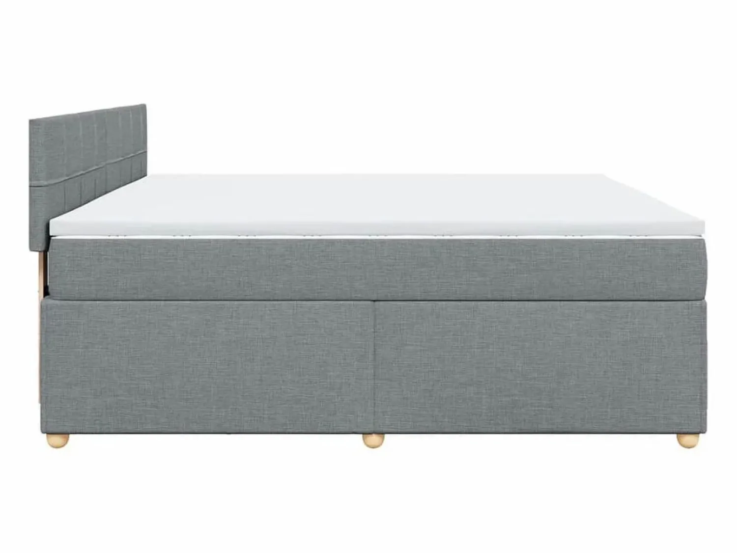 Discount Clicnbuy Cama box spring con colchón tela claro 180x200 cm Gris