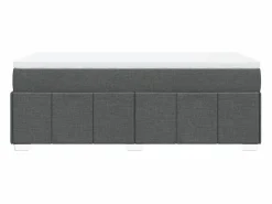 Outlet Clicnbuy Cama box spring con colchón tela oscuro 90x190 cm Gris