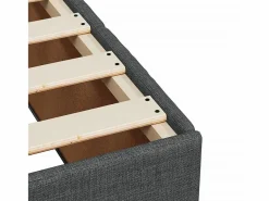 Outlet Clicnbuy Cama box spring con colchón tela oscuro 90x190 cm Gris