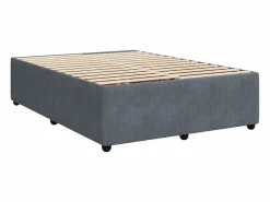 Hot Clicnbuy Cama box spring con colchón terciopelo oscuro 140x190 cm Gris