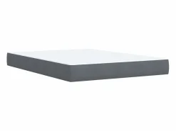 Hot Clicnbuy Cama box spring con colchón terciopelo oscuro 140x190 cm Gris