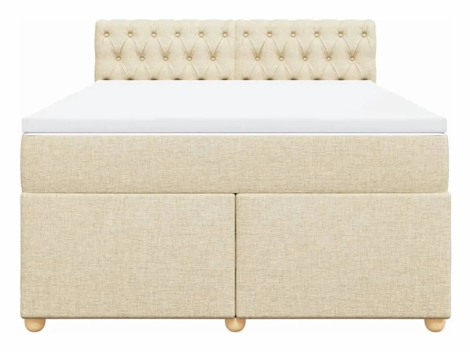 Clicnbuy Cama box spring con colchón tela color 160x200 cm