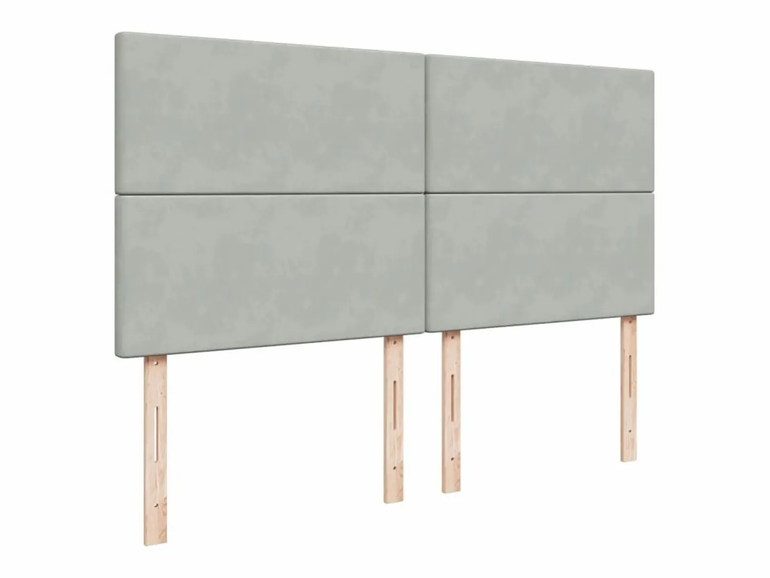 Clicnbuy Cama box spring con colchón terciopelo claro 180x200 cm