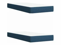 Best Clicnbuy Cama box spring con colchón tela 200x200 cm Azul
