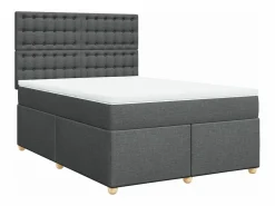 Sale Cama box spring con colchón tela oscuro 160x200 cm Somier - 160X200Cm