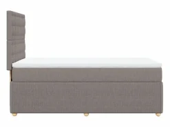 Clearance Clicnbuy Cama box spring con colchón tela gris taupe 90x190 cm Topo