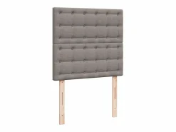 Clearance Clicnbuy Cama box spring con colchón tela gris taupe 90x190 cm Topo
