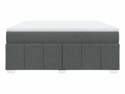 Discount Clicnbuy Cama box spring con colchón tela oscuro 180x200 cm Gris