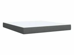Discount Clicnbuy Cama box spring con colchón tela oscuro 180x200 cm Gris