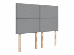 Clearance Clicnbuy Cama box spring con colchón tela claro 160x200 cm Gris
