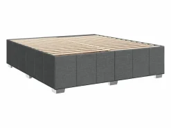 New Cama box spring con colchón tela oscuro 180x200 cm Somier - 180X200Cm