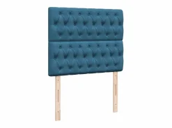 Clearance Clicnbuy Cama box spring con colchón terciopelo oscuro 120x200 cm Azul