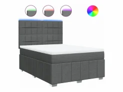 Best Cama box spring con colchón tela oscuro 160x200 cm Somier - 160X200Cm