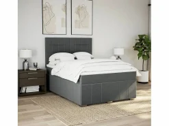 Best Cama box spring con colchón tela oscuro 160x200 cm Somier - 160X200Cm