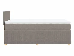 New Clicnbuy Cama box spring con colchón tela gris taupe 90x190 cm Topo
