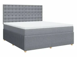 Hot Cama box spring con colchón tela claro 180x200 cm Somier - 180X200Cm