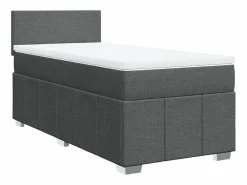 New Cama box spring con colchón tela oscuro 90x190 cm Somier - 90X190Cm