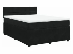 Clicnbuy Cama box spring con colchón terciopelo 140x190 cm