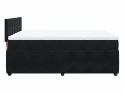 Clicnbuy Cama box spring con colchón terciopelo 140x190 cm