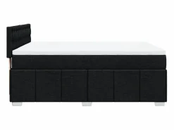 Best Clicnbuy Cama box spring con colchón tela 160x200 cm Negro