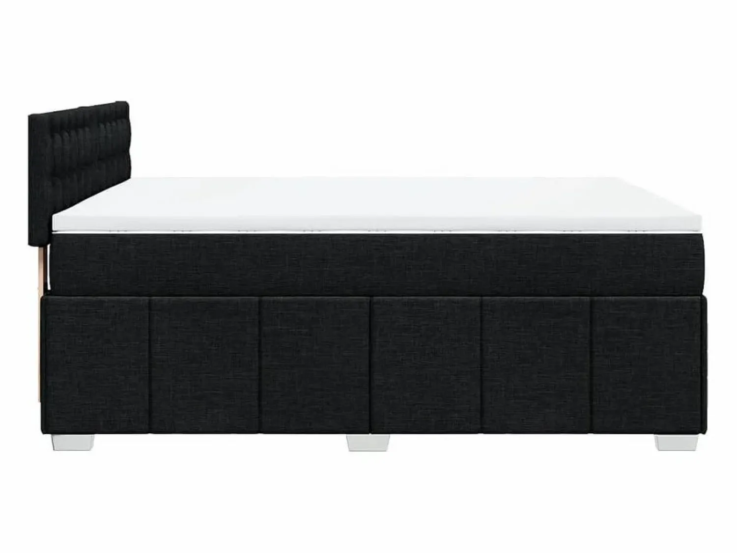 Best Clicnbuy Cama box spring con colchón tela 160x200 cm Negro