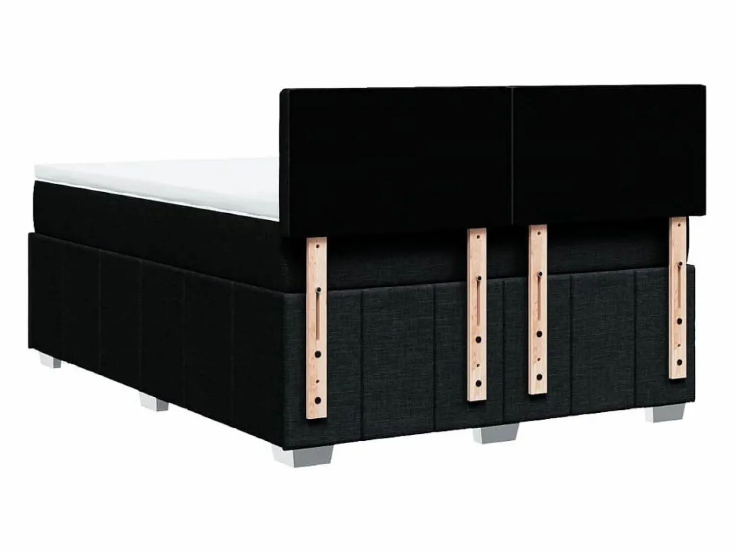 Best Clicnbuy Cama box spring con colchón tela 160x200 cm Negro