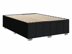 Best Clicnbuy Cama box spring con colchón tela 160x200 cm Negro