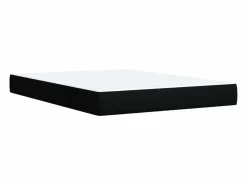 Best Clicnbuy Cama box spring con colchón tela 160x200 cm Negro
