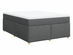 New Cama box spring con colchón tela oscuro 160x200 cm Somier - 160X200Cm
