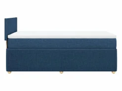 Discount Clicnbuy Cama box spring con colchón tela 90x190 cm Azul