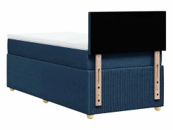 Discount Clicnbuy Cama box spring con colchón tela 90x190 cm Azul