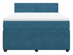 Clicnbuy Cama box spring con colchón terciopelo 140x200 cm