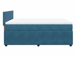Clicnbuy Cama box spring con colchón terciopelo 140x200 cm