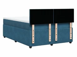 Clicnbuy Cama box spring con colchón terciopelo 140x200 cm