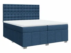 Online Clicnbuy Cama box spring con colchón tela 200x200 cm Azul