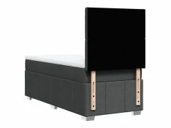 Discount Cama box spring con colchón tela oscuro 90x190 cm Somier - 90X190Cm