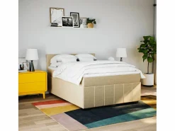 Cama box spring con colchón tela color 160x200 cm Somier - 160X200Cm