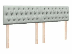 Outlet Clicnbuy Cama box spring con colchón terciopelo claro 180x200 cm Gris