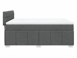 Discount Clicnbuy Cama box spring con colchón tela oscuro 160x200 cm Gris