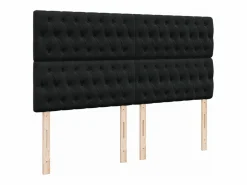 Online Clicnbuy Cama box spring con colchón terciopelo 180x200 cm Negro