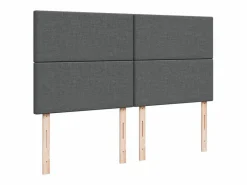 Best Clicnbuy Cama box spring con colchón tela oscuro 180x200 cm Gris